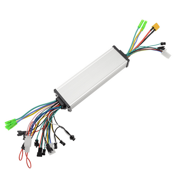 24V/36V/48V 250W/350W Dual Drive Controller Electric Bike Brushless Motor Controller DC Electric Motor Controller,1 x Dual Drive Controller,Silver