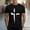 #325-Black, variant on Men Christian Cross Graphic Tee Short Sleeve Modern Print Crew Neck Casual Regular Fit Soft Cotton Daily Wear Top White M Gifts for Father