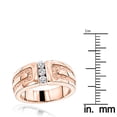 thumbnail image 3 of 14K Womens or Mens Natural 0.2 Ctw Diamond Wedding Ring (Rose Gold Size 10.5), 3 of 3