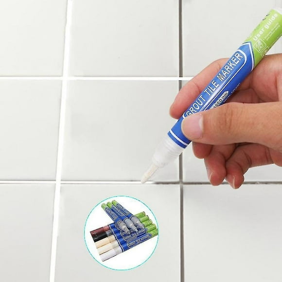 2 Tile Grout Pens Waterproof Tile Gap Repair Pen Refill Grout Pen Mouldproof Wallwhite