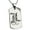 Silver, variant on Stainless Steel Letter L Initial Royal Monogram Engraved Dog Tag Pendant