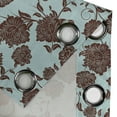 thumbnail image 3 of Ambesonne Floral Grommet Curtain Single Panel, Flower Ornaments Retro, 50"x60", Pale Blue Brown, 3 of 5