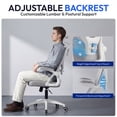 thumbnail image 3 of Ultifit Adult Farbic Adjustable Headrests and Adjustable Armrests Ergonomic Office Chairs Gray 300lbs, 3 of 10