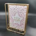 thumbnail image 4 of FrostHike Metal Photo Collage Frame - tabletop Picture Frame with LOVE Decoration for Desk (Gold. 5x7), 4 of 5