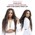 thumbnail image 4 of Ebo Bobbi Boss Infusion Human Hair Curl Crochet Braid Deep Curl Boho Twist 24" ( 1B Off Black ) 3 Pack, 4 of 7