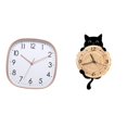 thumbnail image 1 of Reloj de pared digital vintage, diseño ligero para colgar, grande, fácil de leer, sin , adorno práctico para comedor, oficina, dormitorio, hogar, 1 of 8