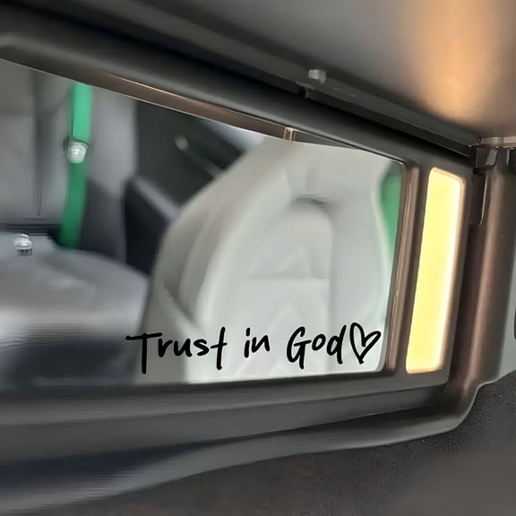 CCOCC Christian Car Stickers for Women - Pink Trust in God Mirror Decal,2-Pack Durable 3.5" Vinyl Auto Decals,Faith-Based Car Accessories