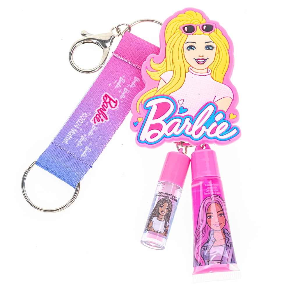 Ensemble de petits porte-clés brillants à lèvres Barbie