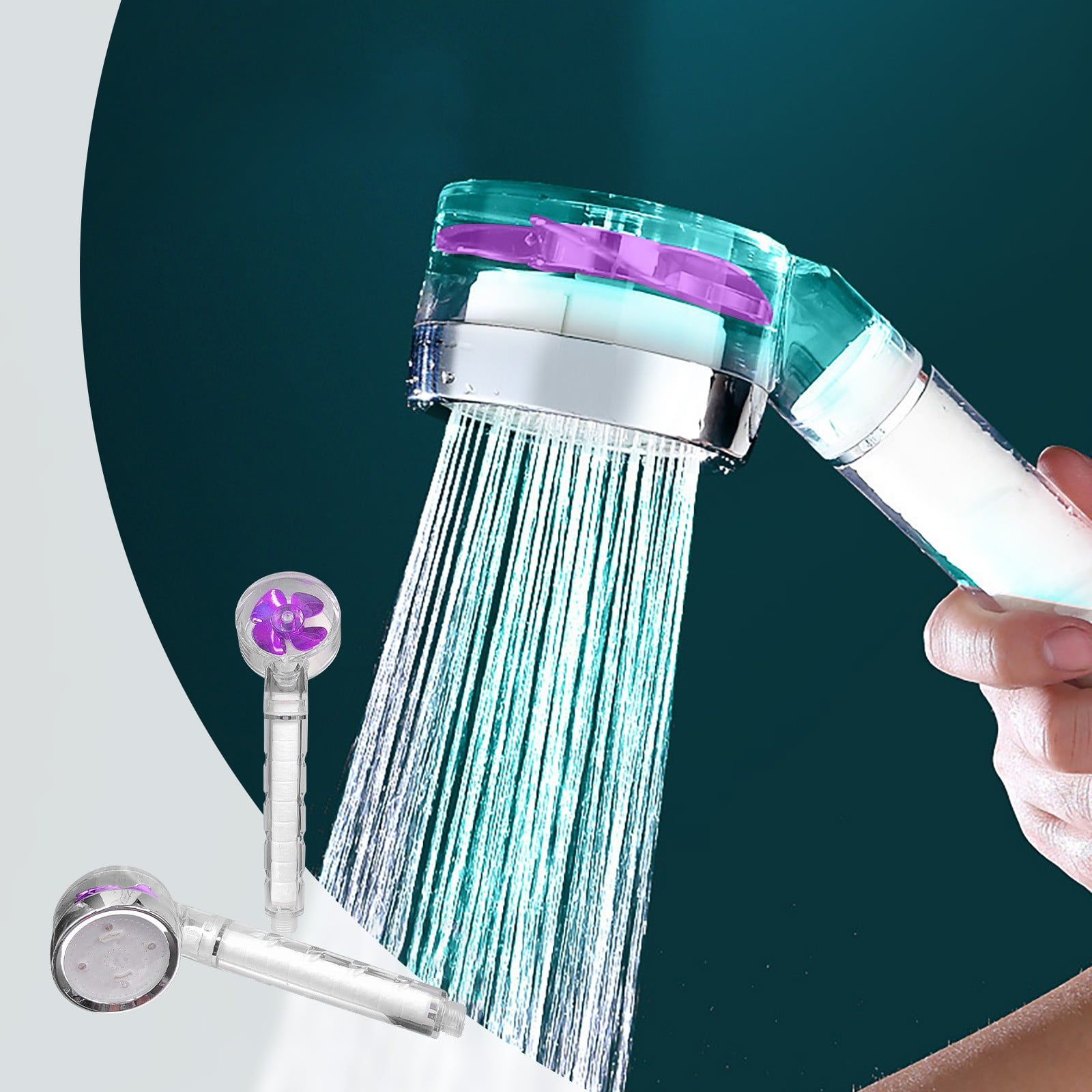 Led Shower Head 7 Color Light Change Automatically Handheld Showerhead