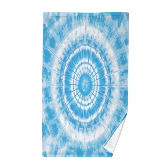 Pure Cotton Face Towel 16x28 Inches Hand Towel Bath Towel Hand Bath Towels Soft Good Water Absorption for Washing Face Wiping Face Beautiful Light Blue Tie Dye