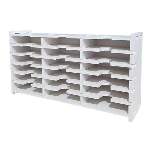 WINDLAND Portable 18/36/51/60 Slot Inkstamp Holder with Wall Mounting Hook for Office Supplies and Craft Organization Use
