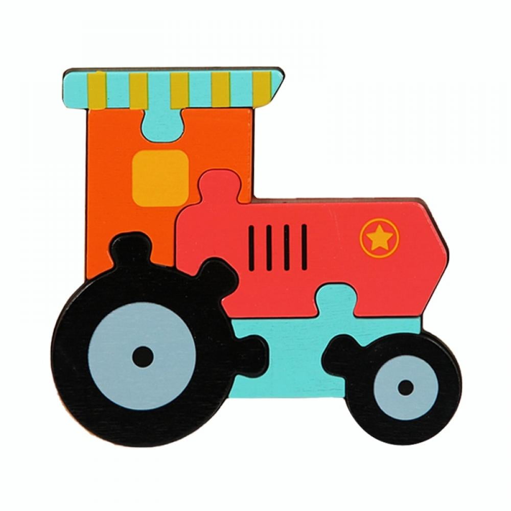 Prettyui Wood Toys Matching Puzzles Cartoon Early Childhood Education Puzzles Puzzles