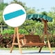 thumbnail image 4 of Cojín de banco largo, silla de jardín, silla de salón, asiento de mimbre, 120x50cm azul claro Sunnimix Cojín del asiento del banco, 4 of 8