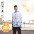 thumbnail image 4 of Sudadera con capucha con protección solar WELIGU UPF 50+ para hombre, color blanco L, 4 of 6