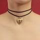 thumbnail image 3 of Gargantilla de cuerda de terciopelo coreana ajustable con tirador de joyería de estilo europeo y americano, collar con colgante de gran amor con personalidad simple para mujer, 3 of 6