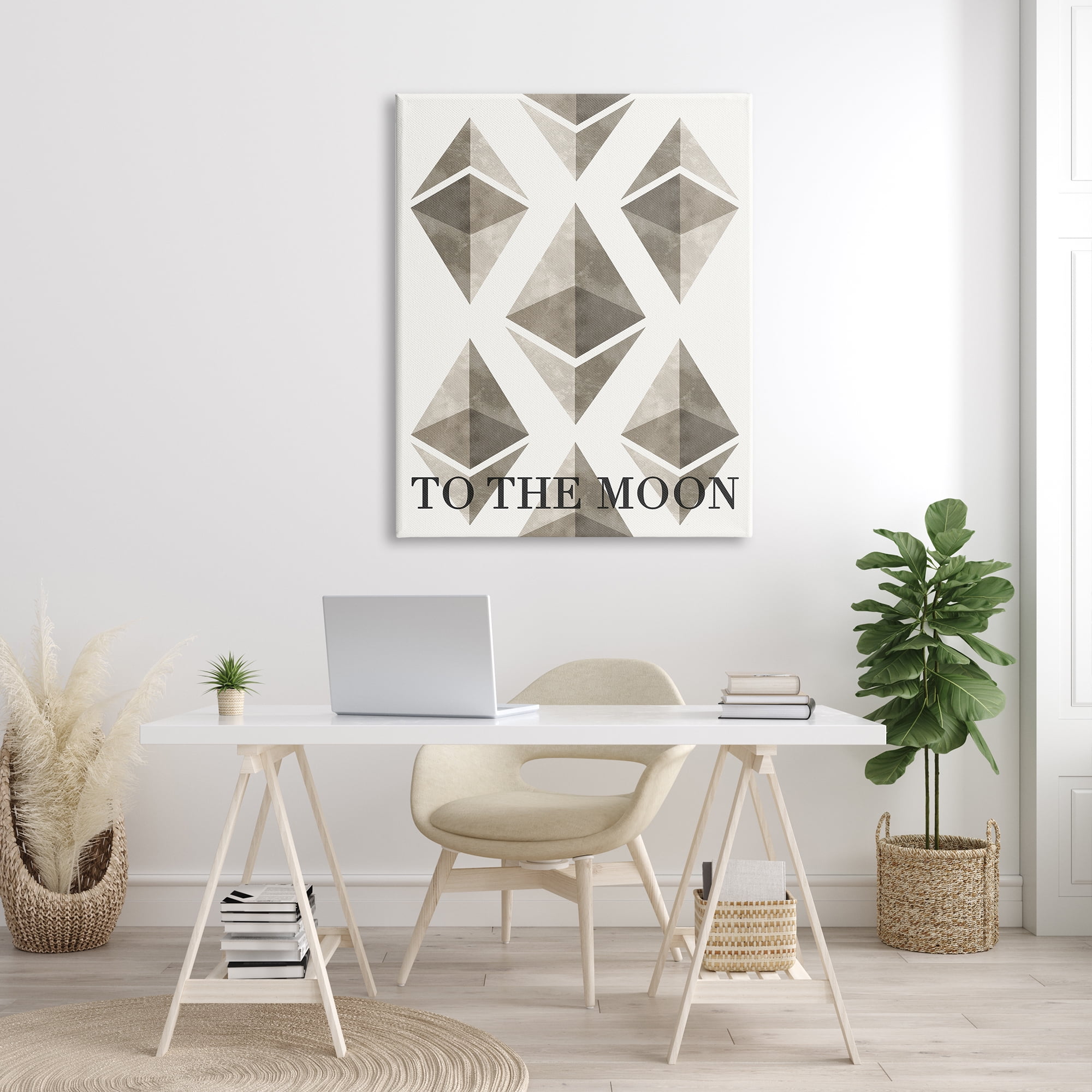 Stupell Industries Ethereum To The Moon, 36 x 48,Design by Daphne Polselli