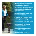 Carex Steel Rollator Walker with Padded Seat, 6" Wheels & Storage Pouch, 350 lb Weight Capacity