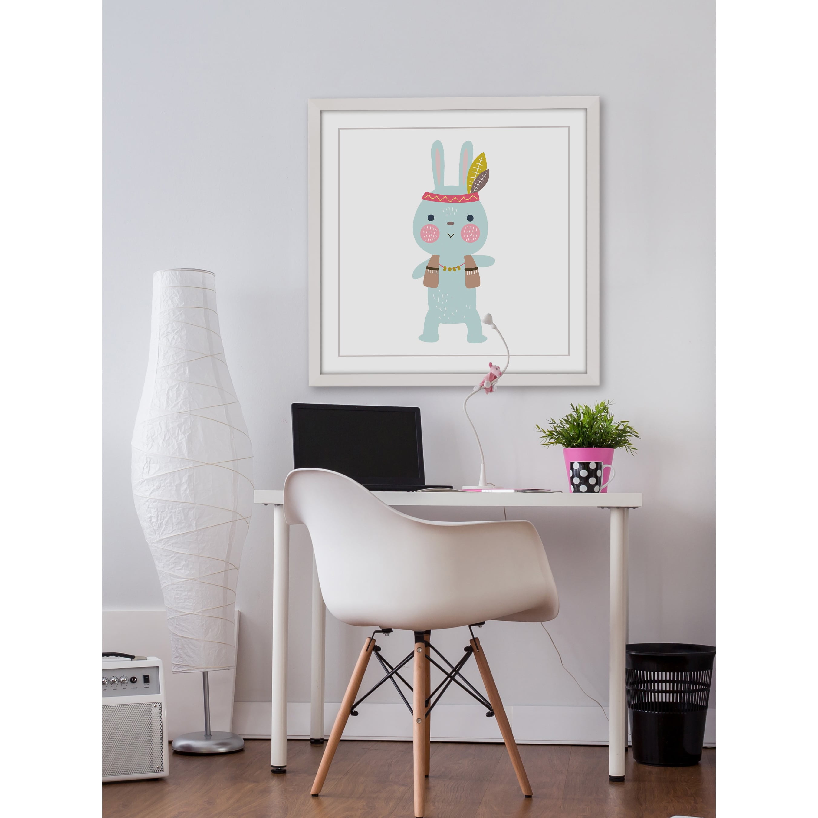 Marmont Hill "Hipster Bunny" by Shayna Pitch Framed Painting Print