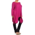 thumbnail image 2 of Women's Trendy Style Plus Size Long Sleeves Solid Tunic Top, 2 of 4