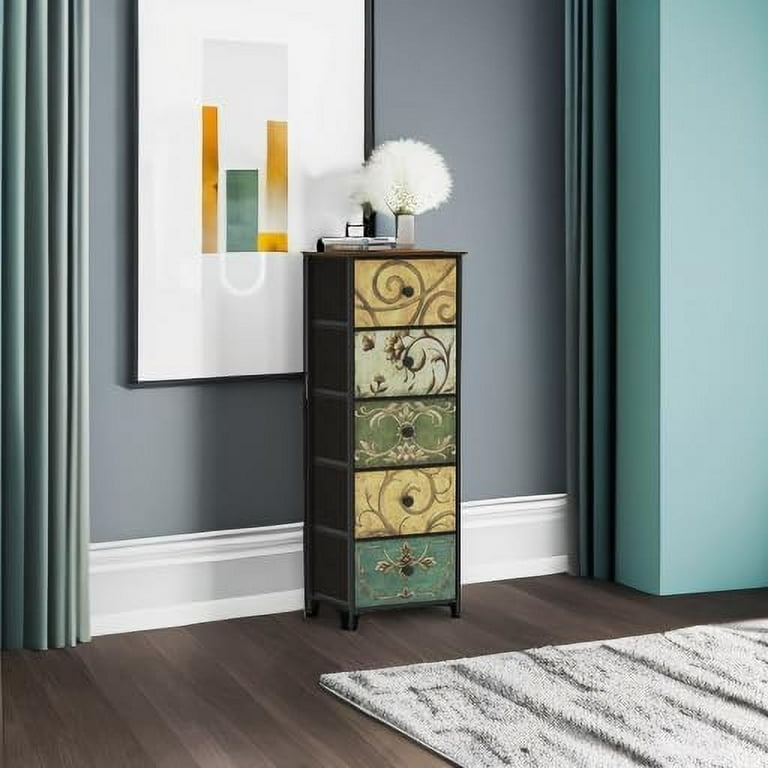 skinny short dresser Basilea Narrow Dresser with 5 Drawers, White - On Sale - Bed Bath & Beyond