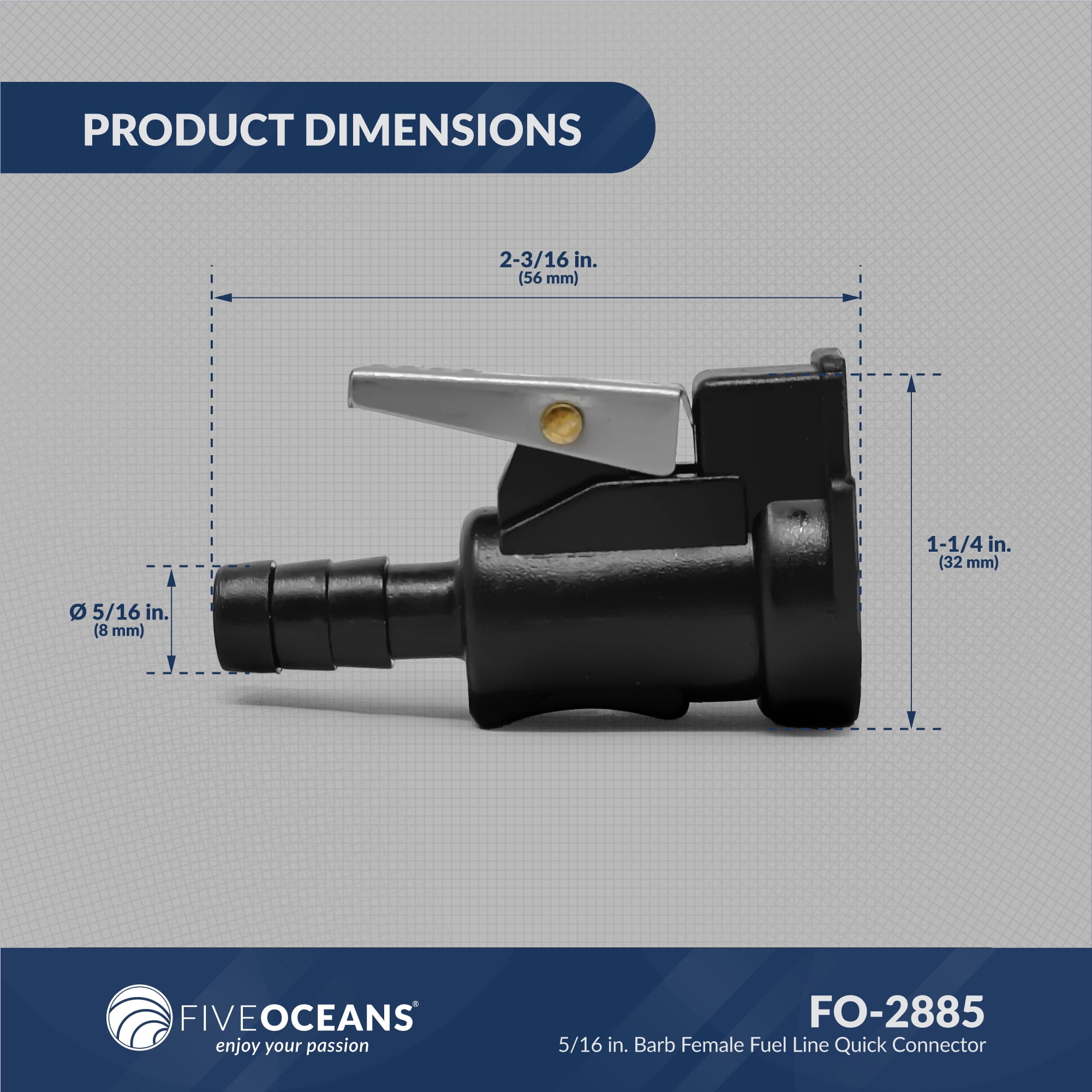 Dorman 800-767 5/16 In. Fuel Line Connector, Straight To 5/16 In - Foto 9
