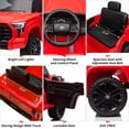 thumbnail image 2 of Juiluna Ride on Truck Car, 12V Licensed Toyota Tundra Ride on Car w/Remote Control, Battery Powered Electric Car with4 Wheels Spring Suspension, 3 Speeds, LED Lights, Gift for 3+ Kids-Red, 2 of 7