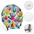 CANFLASHION Hand Print Bone China Decorative Plate Room Decoration