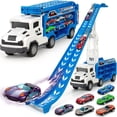 thumbnail image 1 of Pista de carreras BainGesk para camiones, coches, juguetes, con transportín, para niños de 3 a 6 años, 1 of 7