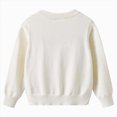 thumbnail image 5 of Cdudpw Girl's Flower Button Down Knitted Cardigan Loose Cute Crop Sweater Outwear(M240-White), 5 of 5
