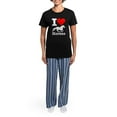 thumbnail image 4 of CafePress - I Heart Horses Women's Dark Pajamas - Women's Short Sleeve Print T-Shirt and Pants Dark Cotton Pajama Set, 4 of 7