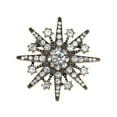 thumbnail image 2 of Hyasfey Retro Alloy Eight-pointed Star Brooch Sparkling Faux Diamond Encrusted Jewelry Piece Gold Silver Clothing Accessories Brooch for Women Shawl Pin Clip Badge Corsage, 2 of 8