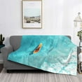 thumbnail image 2 of Rateoe Tranquil Ocean Canoe Journey Pattern Flannel Throw Blanket, Ultra-soft Blanket for Bed, Couch, Car, Hypoallergenic Anti-pilling blanket-80"x60"(Horizontal), 2 of 6
