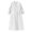 White, variant on HBBIKVI Blouson Sleeve Midi Dress for Women Casual Long Sleeve V-Neck Shift Dress with Exterior Pockets and Loose Fit for Everyday Casual Style