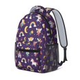 thumbnail image 2 of Princess and Castle Purple Pattern Backpack for School, Cute School Bag with Adjustable Shoulder Straps and Padded Back, 15.3"x11"x6.7", 2 of 5