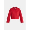 thumbnail image 5 of Time and Tru Women's Ribbed V Neck Sweater, Lightweight, Sizes XS-XXXL, 5 of 5