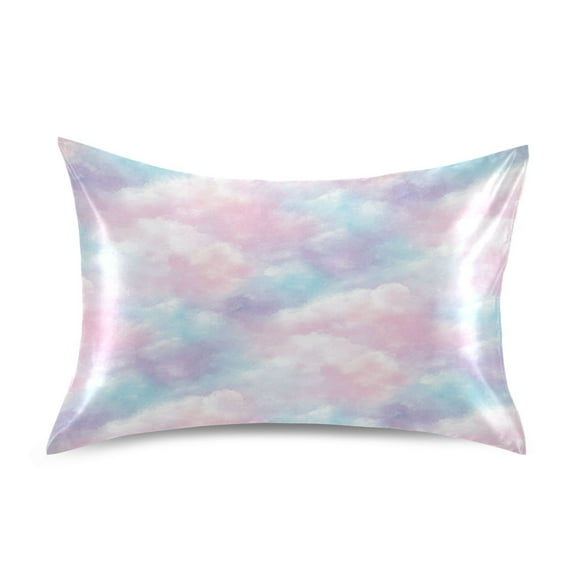 Pastel Clouds Luxury Silky Soft Pillowcase Standard Size Wrinkle Resistant Envelope Closure 20x26in
