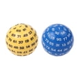 thumbnail image 1 of 2 Uds Acrílico Dados Poliédricos de 100 Juego de Mesa Azul amarillo CUTICAT Bola de juego de dados poliédricos, 1 of 7