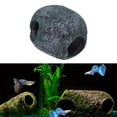 thumbnail image 4 of Maison Cachette pour Poissons, Maison Rocheuse pour Poissons Décoration en Résine Grotte Aquarium Cachette Aquarium 3 Trous pour Poissons pour Aquarium, 4 of 8