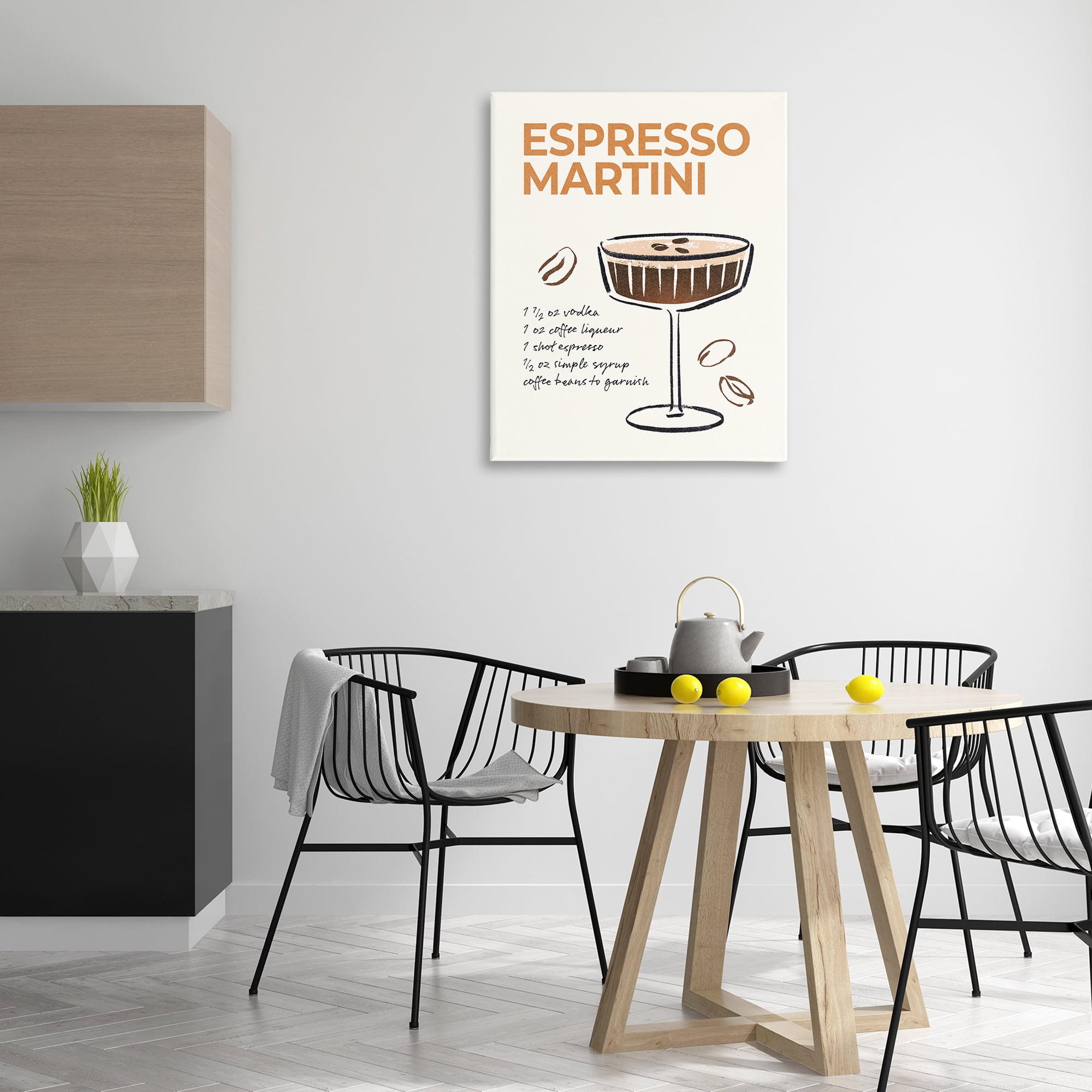 Stupell Industries Espresso Martini Recipe Food & Beverage Painting Wrapped Canvas Art Print Wall Art, 30 x 40