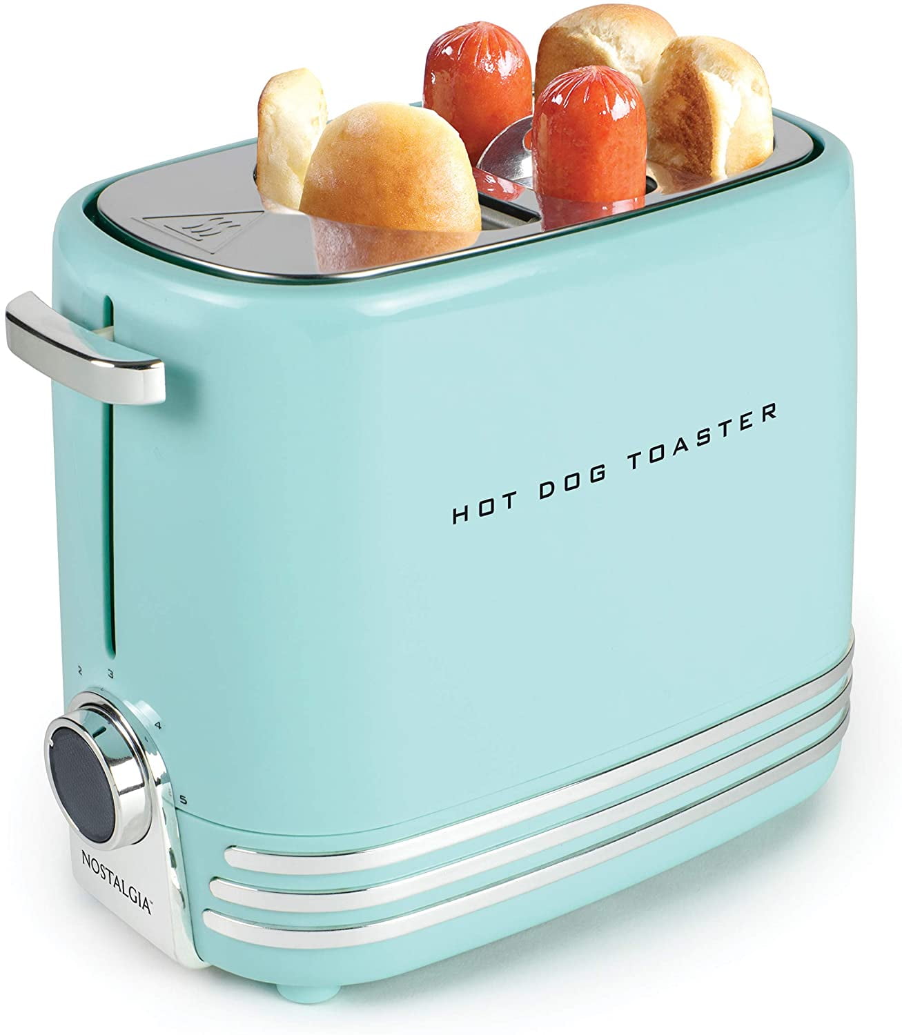 Aqua Nostalgia Pop Up Hot Dog Toaster 2 Dog & Bun 