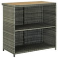 thumbnail image 3 of vidaXL 3 Piece Bar Set Poly Rattan Grey, 3 of 5