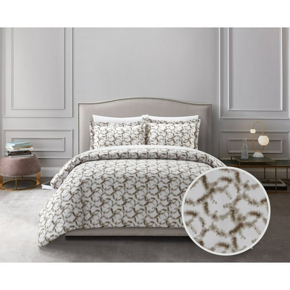 Khrissie 2 or 3 Piece Duvet Cover Set Watercolor Overlapping Rings Pattern