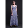 thumbnail image 5 of Bimba Feuilles Femmes Imprimé Sans Manches Longue Maxi à Bretelles Bohème Robe de Plage-Grand, 5 of 5