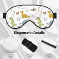 thumbnail image 4 of Naloa Dinosaur Print Sleep Mask for Sleeper, Light Blocking Sleeping Eye Mask for Women Men, Eye Shade with Adjustable Strap for Travel, Nap,Meditation, 4 of 7