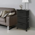 thumbnail image 6 of Dresser Storage With 3 Drawers  Fabric Tower Vertical Unit For Bedroom Closet Office Black, 6 of 9