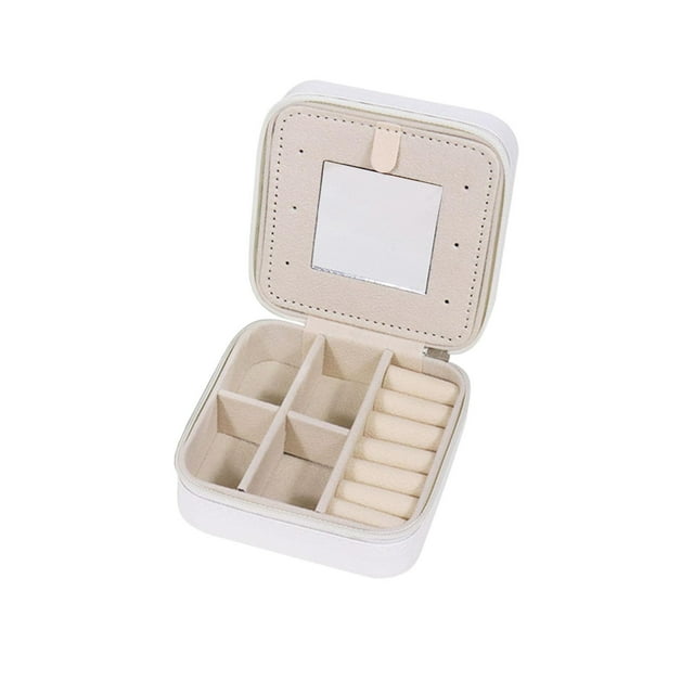 Caja organizadora de joyas, contenedor, anillo, estuche de regalo para collar, colgante, cumpleaños