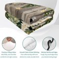 thumbnail image 4 of Quilts Twin Size Bedding Set, Green Xmas Trees Lightweight Quilted Comforter, Christmas Snowflake Rustic Wood Brown Soft Reversible Bedspread Coverlet with Pillow Covers for All Season, 68" x 86", 4 of 9