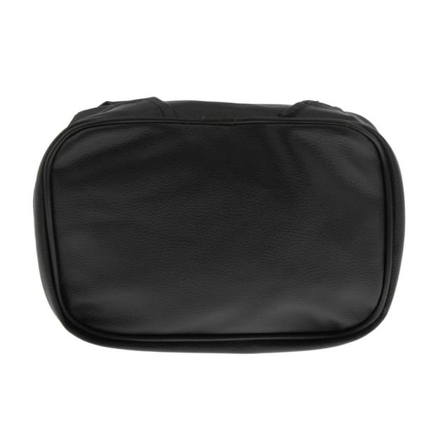 Bolsas traseras para equipaje de motocicleta de cuero PU, impermeables y resistentes al desgarro Negro