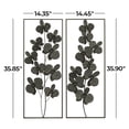 thumbnail image 4 of DecMode Black Metal Orchid Floral Wall Decor with Black Metal Stand (2 Count), 4 of 10