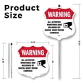 thumbnail image 2 of Video Surveillance Shield Label Set Warning All Activities Monitored And Recorded By Digital Night Vision Cameras (5 Pack) 12 inch X 12 inch Shield Shaped Plastic Signs with Aluminum, 2 of 8